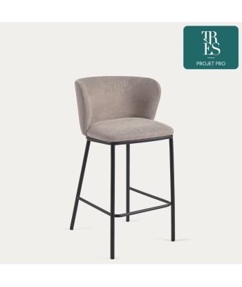 Tabouret Ciselia en chenille marron clair hauteur 65 cm les ctes