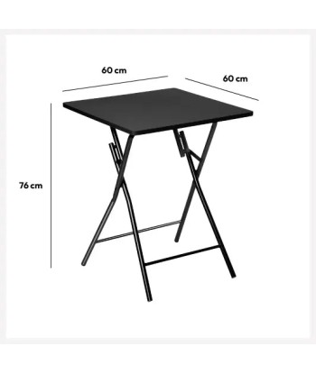 Ensemble Table pliante avec 2 chaises PVC Noire pour bénéficier 