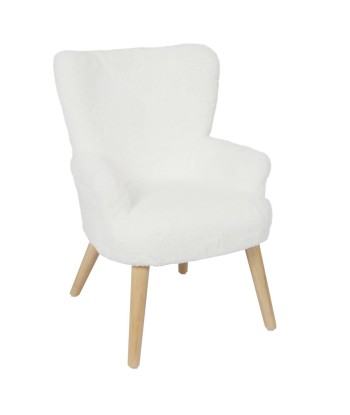 Fauteuil Helsinki Enfant Fourrure Blanc Paris Déstockage Promo