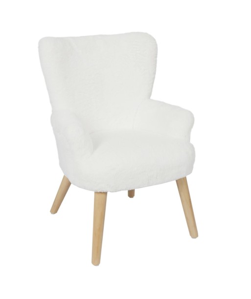 Fauteuil Helsinki Enfant Fourrure Blanc Paris Déstockage Promo