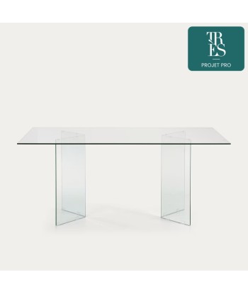 Table Burano en verre 180 x 90 cm Vous souhaitez 