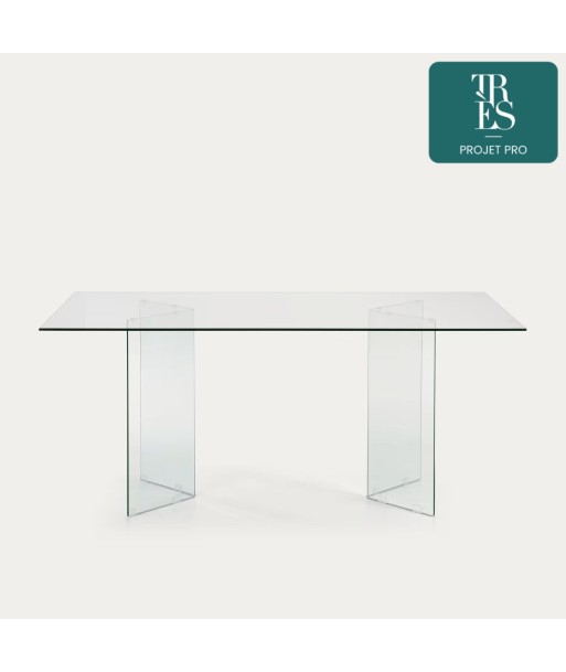 Table Burano en verre 180 x 90 cm Vous souhaitez 