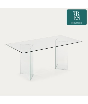 Table Burano en verre 180 x 90 cm Vous souhaitez 