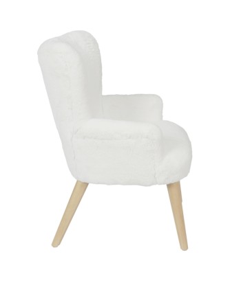 Fauteuil Helsinki Enfant Fourrure Blanc Paris Déstockage Promo