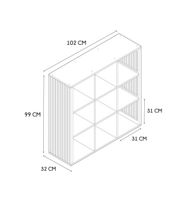 Rangement Modulable 9 Cases Klaus Marron ouvre sa boutique