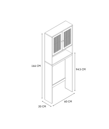 Meuble de rangement WC Bali Marron la livraison gratuite