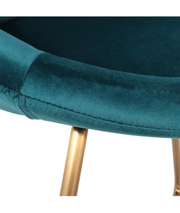 Fauteuil En Métal Et Velours Karl Bleu Canard Jusqu'à 80% De Réduction