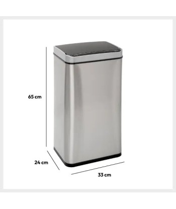 Poubelle Automatique Rectangle Sensor 40L En Inox basket pas cher