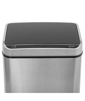 Poubelle Automatique Rectangle Sensor 40L En Inox basket pas cher