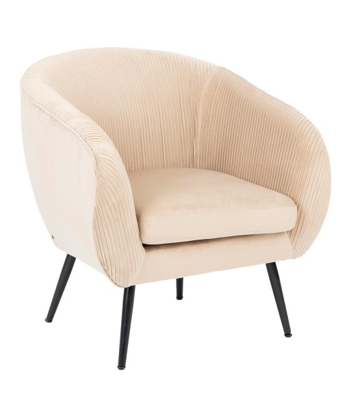 Fauteuil En Velours Plissé Solaro Beige Les êtres humains sont 