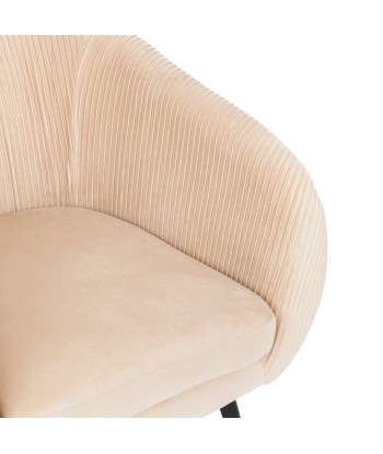 Fauteuil En Velours Plissé Solaro Beige Les êtres humains sont 