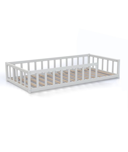 Lit enfant barrière Nino 90x190 avec sommier inclus Blanc vente chaude votre 