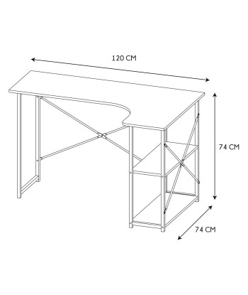 Bureau d'angle job Blanc votre