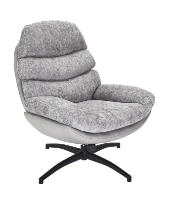 Fauteuil avec pouf Wiliam 99cm Gris online