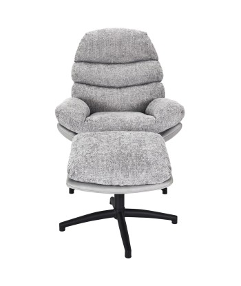 Fauteuil avec pouf Wiliam 99cm Gris online