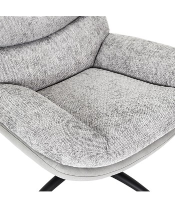 Fauteuil avec pouf Wiliam 99cm Gris online