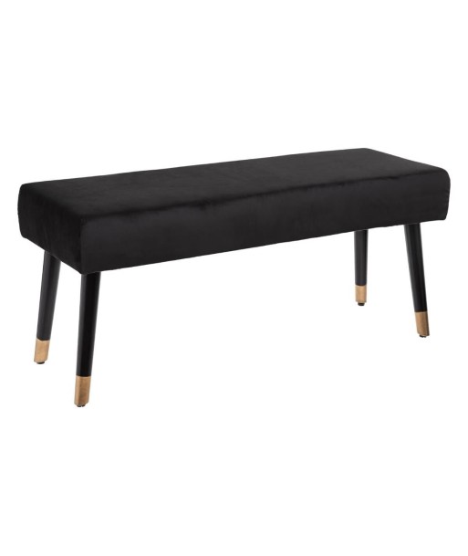 Banc Salome 100x35 En Velours Noir Pour