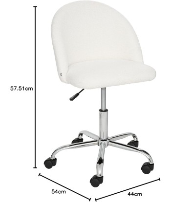 Chaise de bureau bouclette Geos Blanche acheter