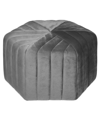 Pouf En Velours Hexagonal Seis Gris en ligne des produits 