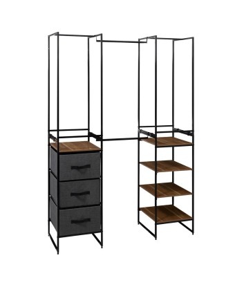 Armoire dressing modulable Noir pas cher