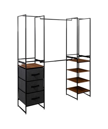 Armoire dressing modulable Noir pas cher