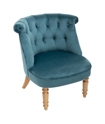 Fauteuil En Velours Crapaud Bleu Voir les baskets