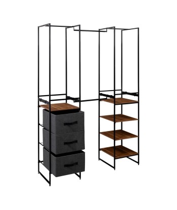 Armoire dressing modulable Noir pas cher