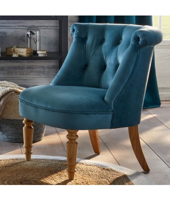 Fauteuil En Velours Crapaud Bleu Voir les baskets