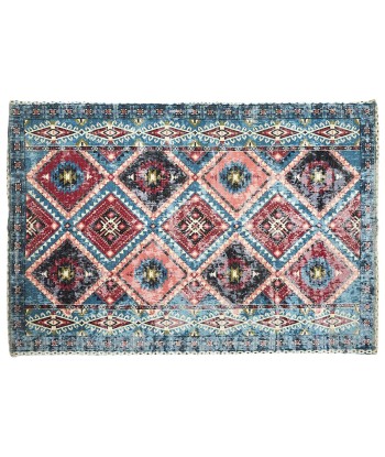 Tapis décoratif ethnique Agra 120x170 Bleu rembourrage situé sous