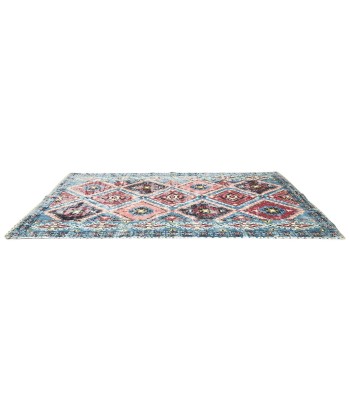 Tapis décoratif ethnique Agra 120x170 Bleu rembourrage situé sous