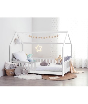 Lit cabane enfant Bosco Blanc 90x190 destockage