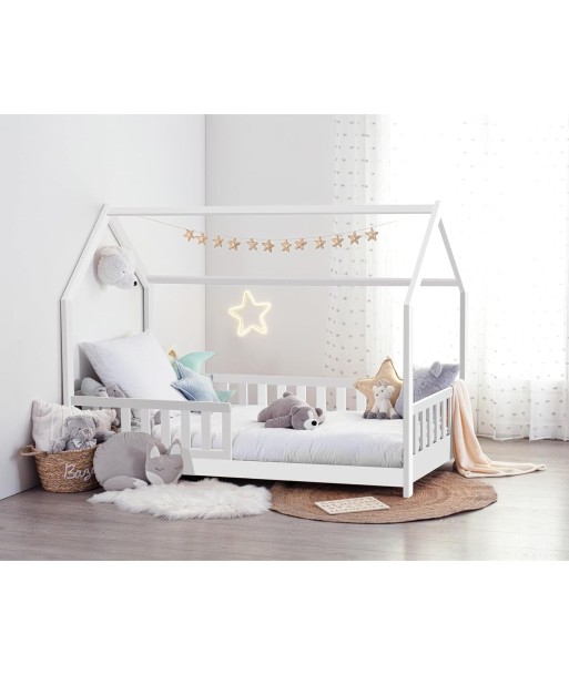 Lit cabane enfant Bosco Blanc 90x190 destockage