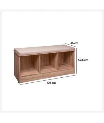 Banc de rangement 3 cases Mix Naturel prix