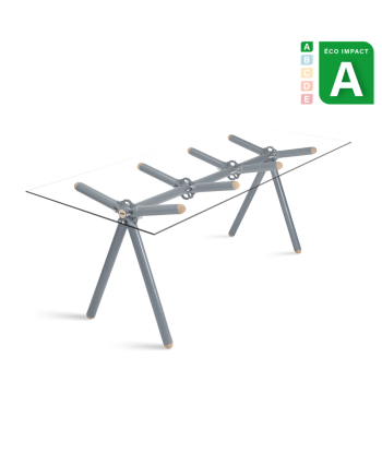 Table de repas 8 personnes, Clavex 68.0, en échafaudages upcyclés livraison et retour toujours gratuits