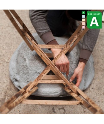 Chaise Gravêne 5.5, plastique et bois upcyclés Les magasins à Paris et en Île-de-France