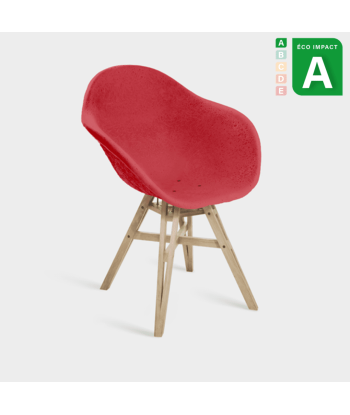 Fauteuil Gravêne 6.7, plastique et bois upcyclés Amélioration de cerveau avec