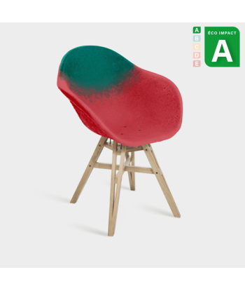 Fauteuil Gravêne 6.7, plastique et bois upcyclés Amélioration de cerveau avec