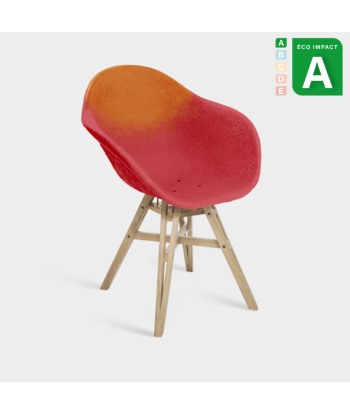 Fauteuil Gravêne 6.7, plastique et bois upcyclés Amélioration de cerveau avec