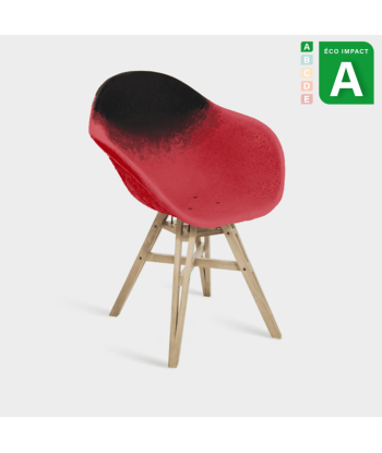 Fauteuil Gravêne 6.7, plastique et bois upcyclés Amélioration de cerveau avec