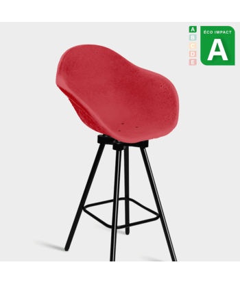 Fauteuil de bar Gravêne 8.7, plastique et acier upcyclés Faites des économies