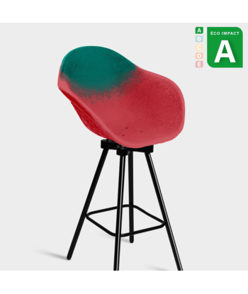 Fauteuil de bar Gravêne 8.7, plastique et acier upcyclés Faites des économies