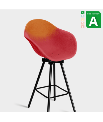 Fauteuil de bar Gravêne 8.7, plastique et acier upcyclés Faites des économies