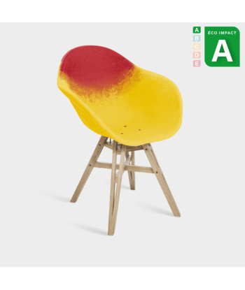 Fauteuil Gravêne 6.7, plastique et bois upcyclés Amélioration de cerveau avec