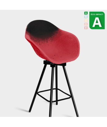 Fauteuil de bar Gravêne 8.7, plastique et acier upcyclés Faites des économies