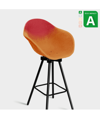 Fauteuil de bar Gravêne 8.7, plastique et acier upcyclés Faites des économies