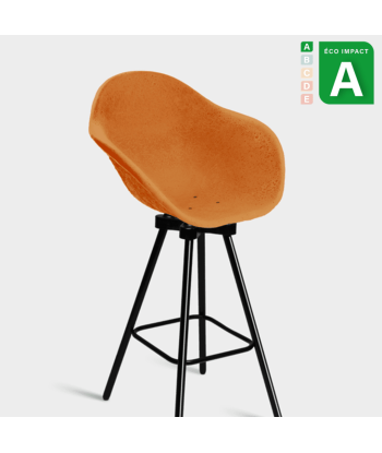 Fauteuil de bar Gravêne 8.7, plastique et acier upcyclés Faites des économies