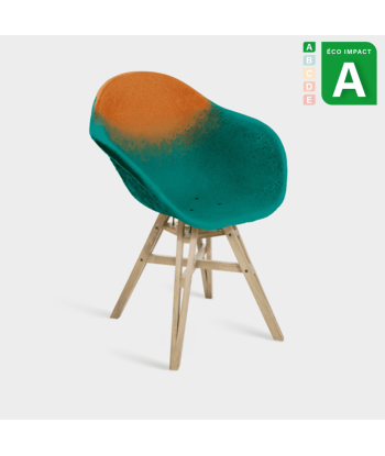 Fauteuil Gravêne 6.7, plastique et bois upcyclés Amélioration de cerveau avec