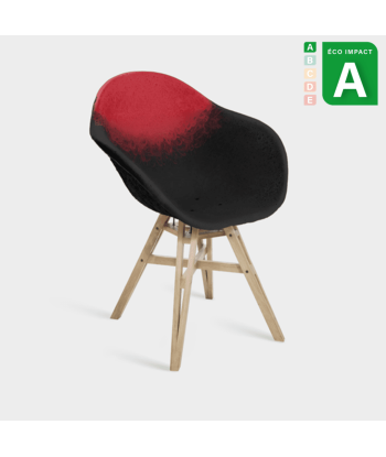 Fauteuil Gravêne 6.7, plastique et bois upcyclés Amélioration de cerveau avec