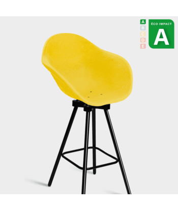 Fauteuil de bar Gravêne 8.7, plastique et acier upcyclés Faites des économies