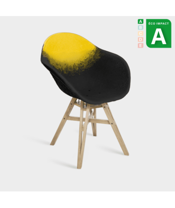 Fauteuil Gravêne 6.7, plastique et bois upcyclés Amélioration de cerveau avec